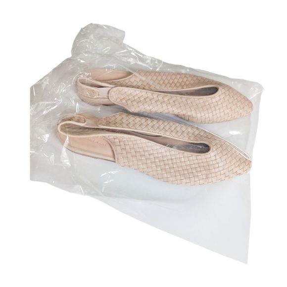 NWOT EVERLANE V Slingback Woven Pointed Flat Neutral Minimalist Shoe NEW sz 10 - Picture 7 of 11